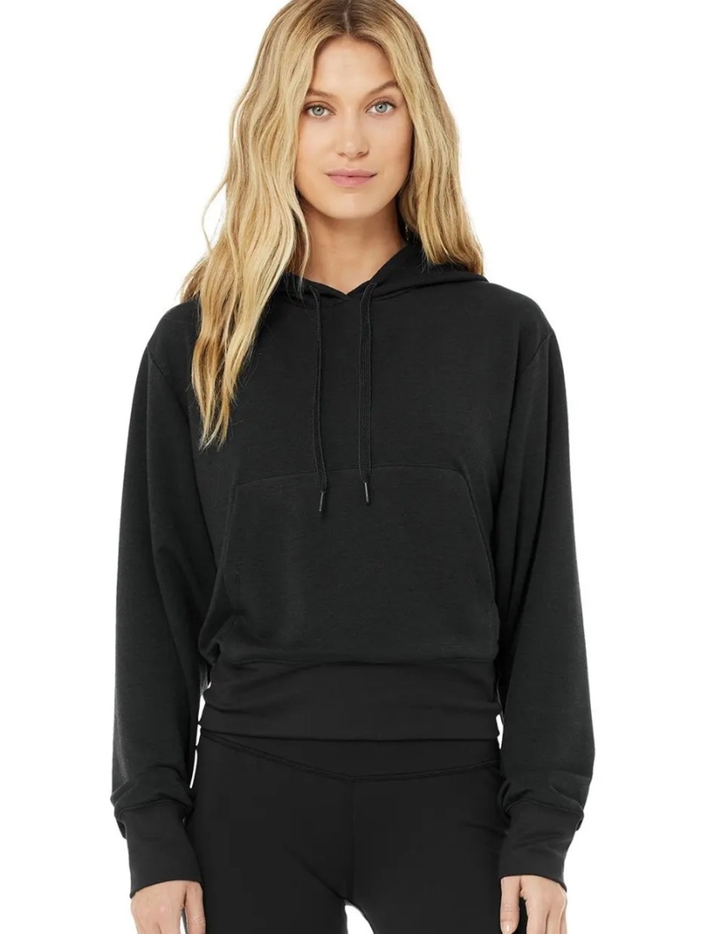 ALO Black Open Back Hoodie